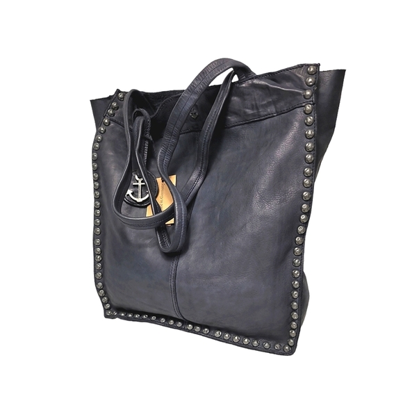 Harbour 2nd Anthropologie Soft Leather Studded Ash North South Medium To…